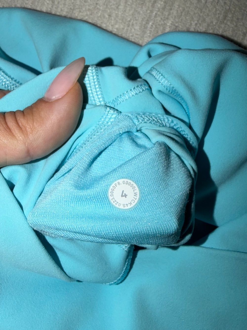 Lululemon Align 6” Shorts High-Waist Turquoise Bike Nulu Sz 4 Cyan Kayak Yoga - Picture 3 of 3